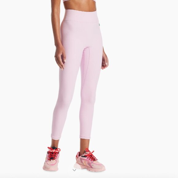 Lacoste x Bandier High-Waisted Leggings in Pink- S - Picture 5 of 12